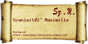 Szaniszló Maximilla névjegykártya